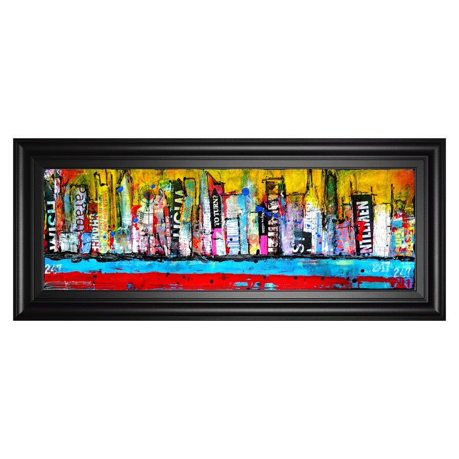 Classy Living Urban Vibe Wall Art 42"x18", Midnight Aura Frame