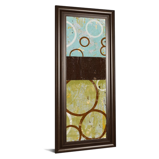Classy Living Abstract Circles Wall Art 18"x42", Cinnamon Mocha Frame