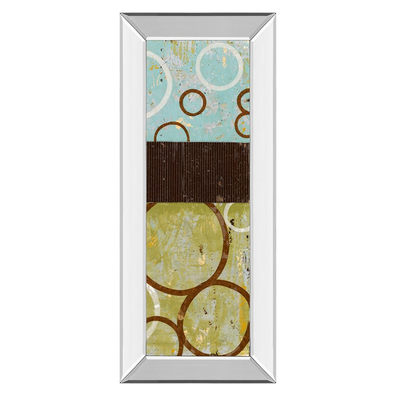 Classy Living Abstract Circles Wall Art 18"x42", Mirrored Frame