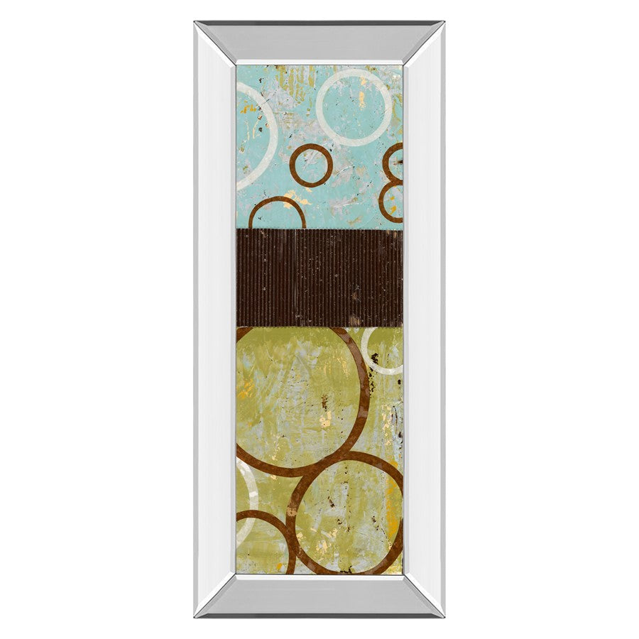 Classy Living Abstract Circles Wall Art 18"x42", Mirrored Frame - 1811MF