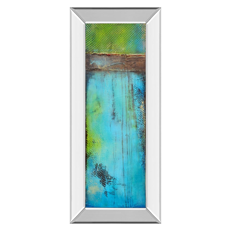 Classy Living Oceanic Texture Wall Art 18"x42", Mirrored Frame