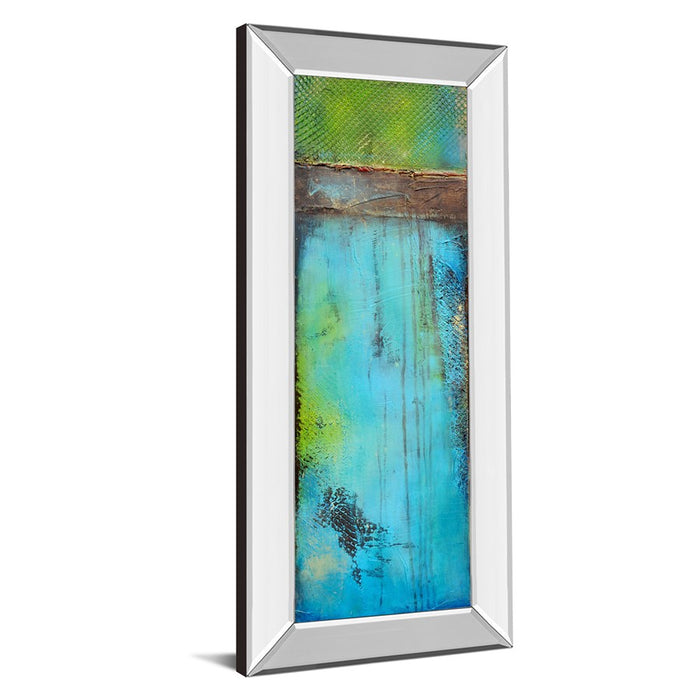 Classy Living Oceanic Texture Wall Art 18"x42", Mirrored Frame