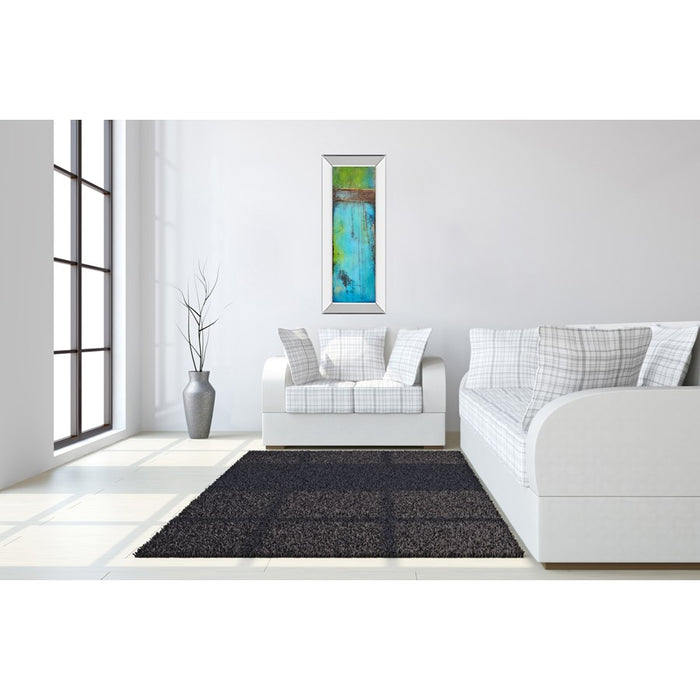 Classy Living Oceanic Texture Wall Art 18"x42", Mirrored Frame