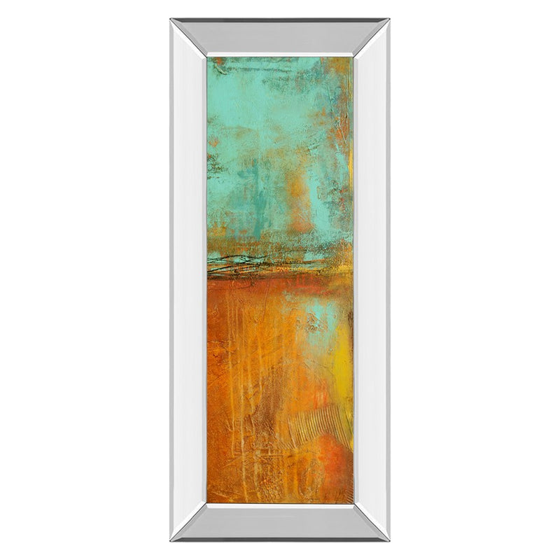 Classy Living Vibrant Horizon Wall Art 18"x42", Mirrored Frame