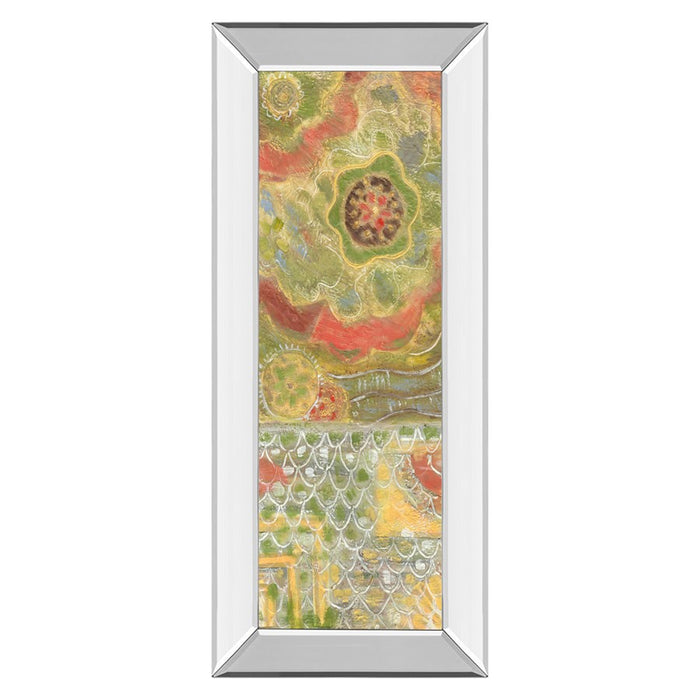 Classy Living Verdant Bloom Wall Art 18"x42", Mirrored Frame - 1829MF