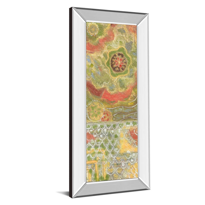 Classy Living Verdant Bloom Wall Art 18"x42", Mirrored Frame