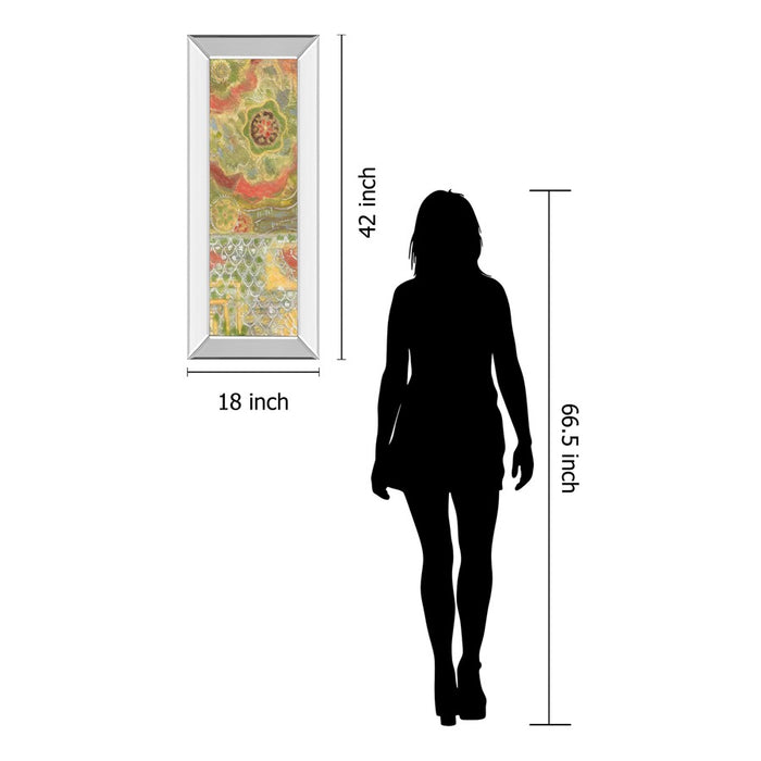 Classy Living Verdant Bloom Wall Art 18"x42", Mirrored Frame