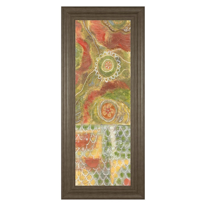 Classy Living Moroccan Whimsy Wall Art 18"x42", Tranquil Ash Frame