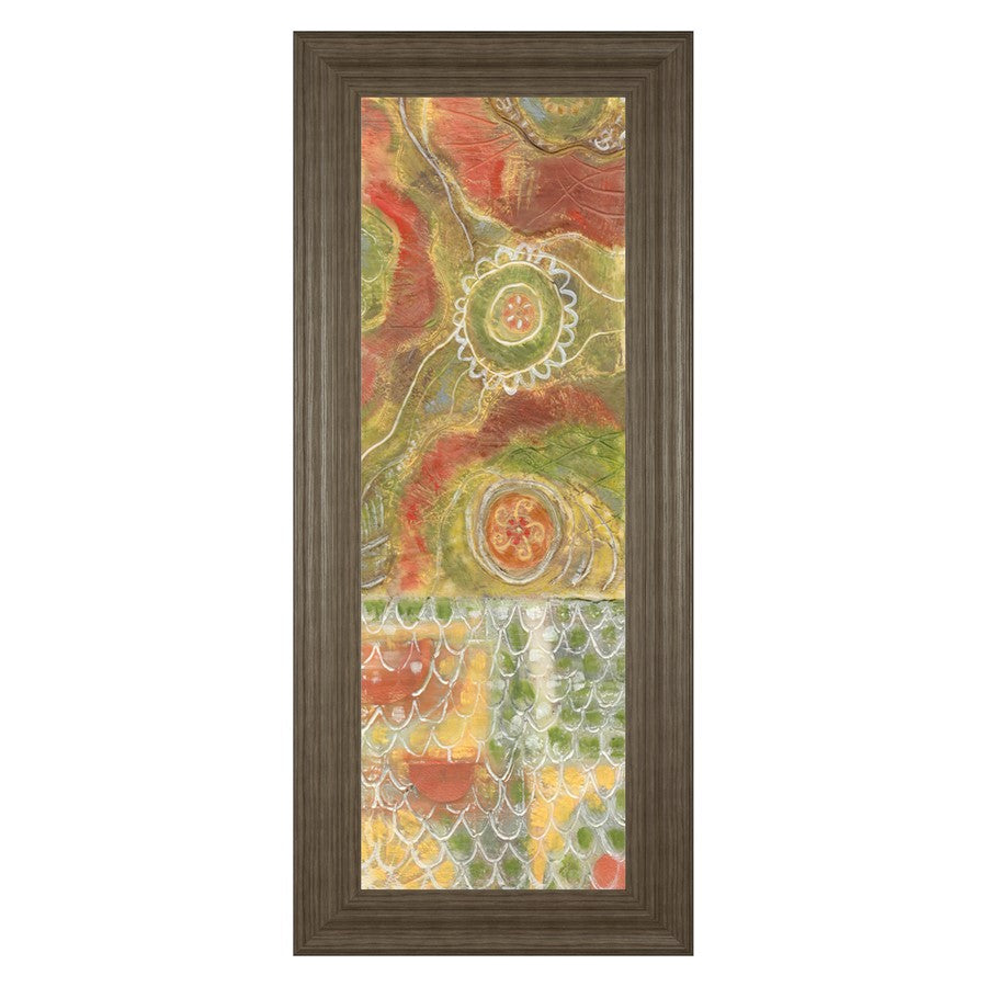 Classy Living Moroccan Whimsy Wall Art 18"x42", Tranquil Ash Frame