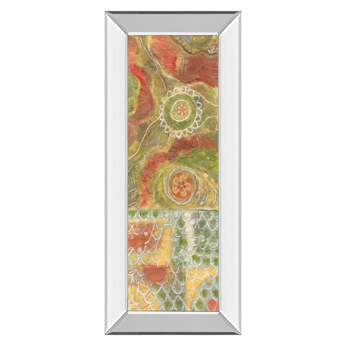 Classy Living Moroccan Whimsy Wall Art 18"x42", Mirrored Frame
