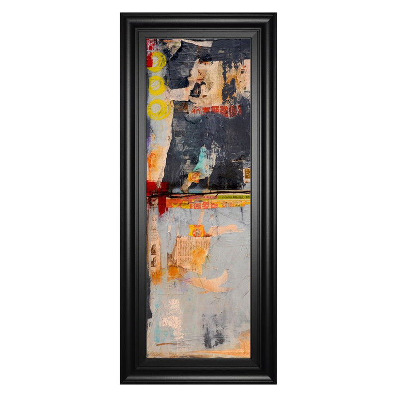 Classy Living Urban Layers Wall Art 18"x42", Black Frame