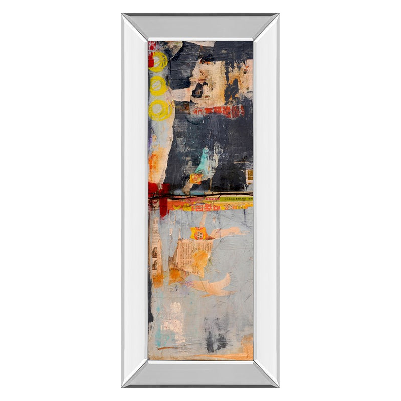 Classy Living Urban Layers Wall Art 18"x42", Mirrored Frame