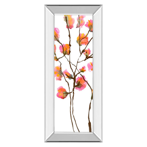 Classy Living Inky Blossoms Wall Art 18"x42", Mirrored Frame