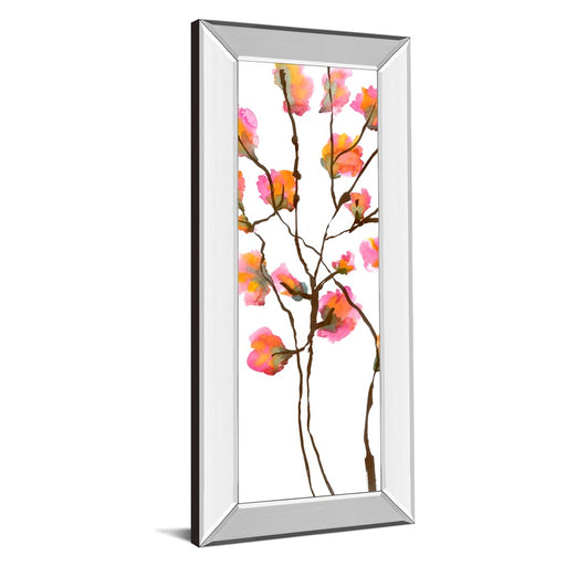 Classy Living Inky Blossoms Wall Art 18"x42", Mirrored Frame