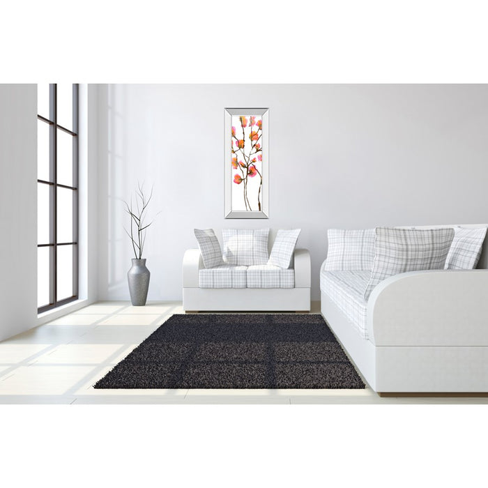 Classy Living Inky Blossoms Wall Art 18"x42", Mirrored Frame