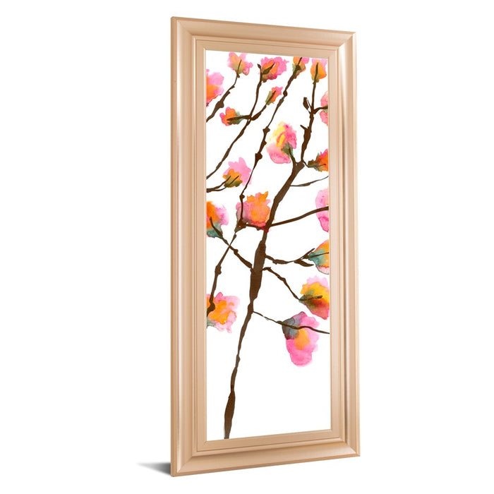 Classy Living Inky Blossoms II Wall Art 18"x42", Rose Gold Romance Frame