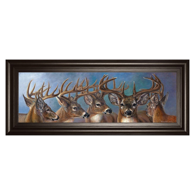 Classy Living Majestic Bucks Wall Art 42"x18", Dark Chocolate Frame