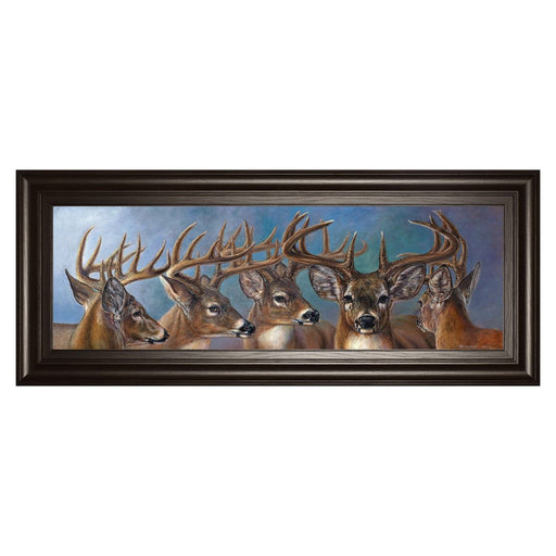Classy Living Majestic Bucks Wall Art 42"x18", Dark Chocolate Frame