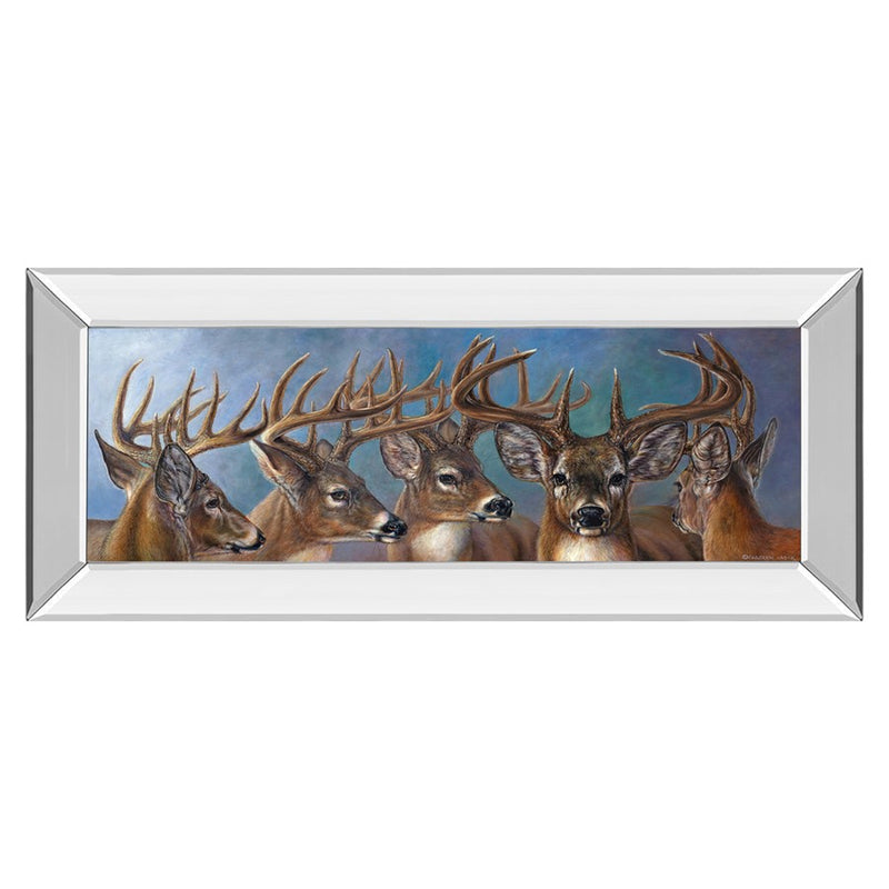 Classy Living Majestic Bucks Wall Art 42"x18", Mirrored Frame