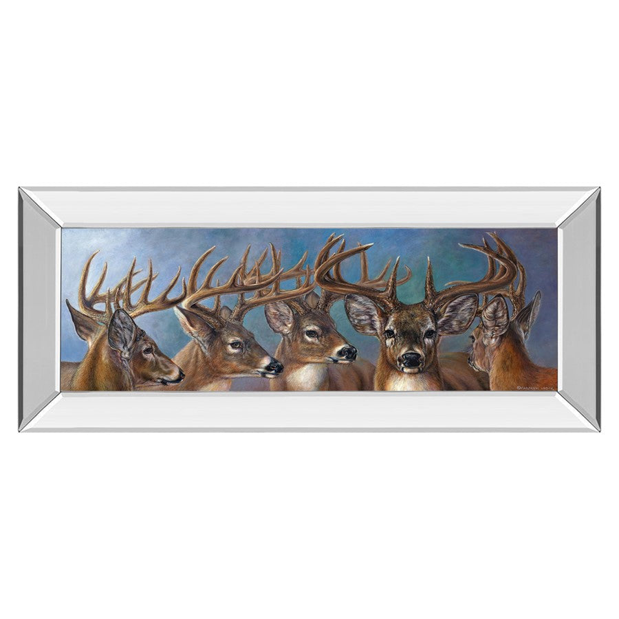 Classy Living Majestic Bucks Wall Art 42"x18", Mirrored Frame