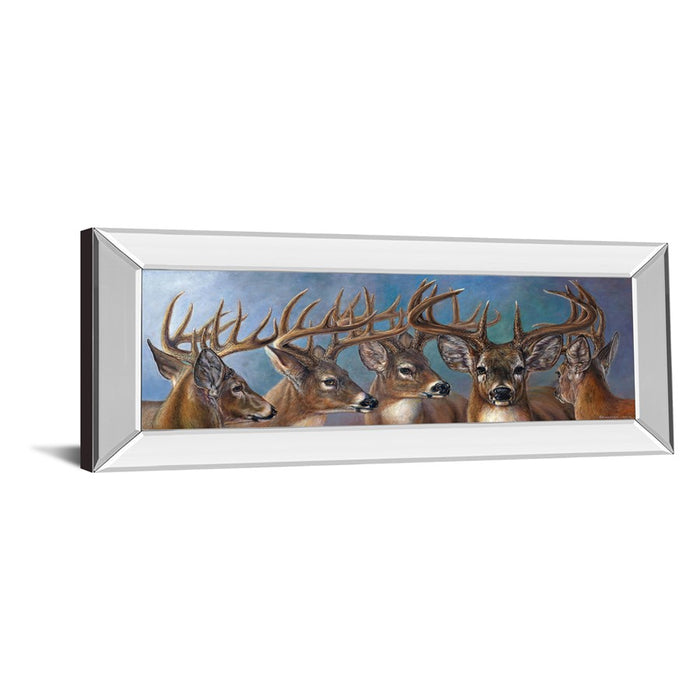 Classy Living Majestic Bucks Wall Art 42"x18", Mirrored Frame