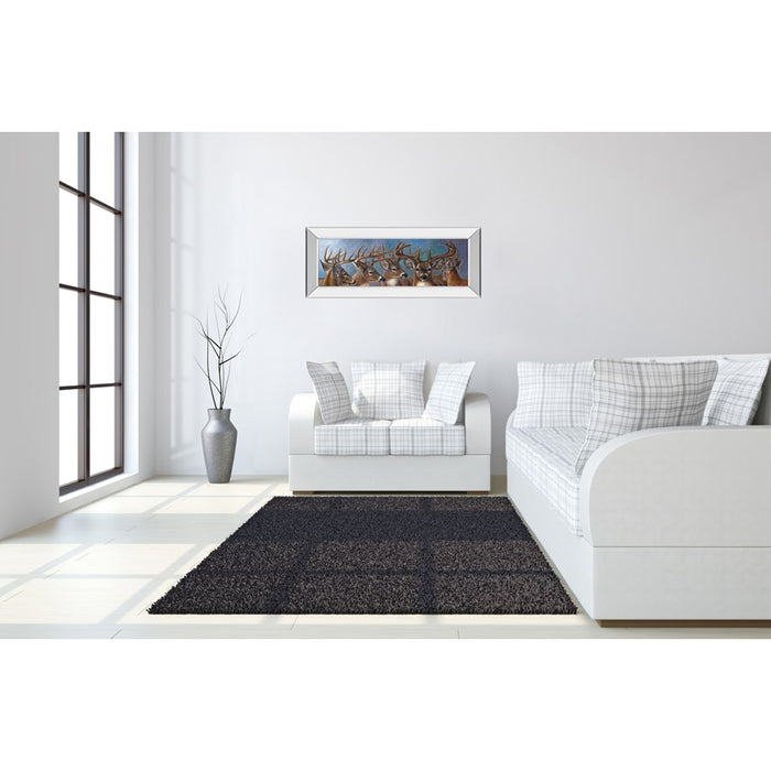 Classy Living Majestic Bucks Wall Art 42"x18", Mirrored Frame