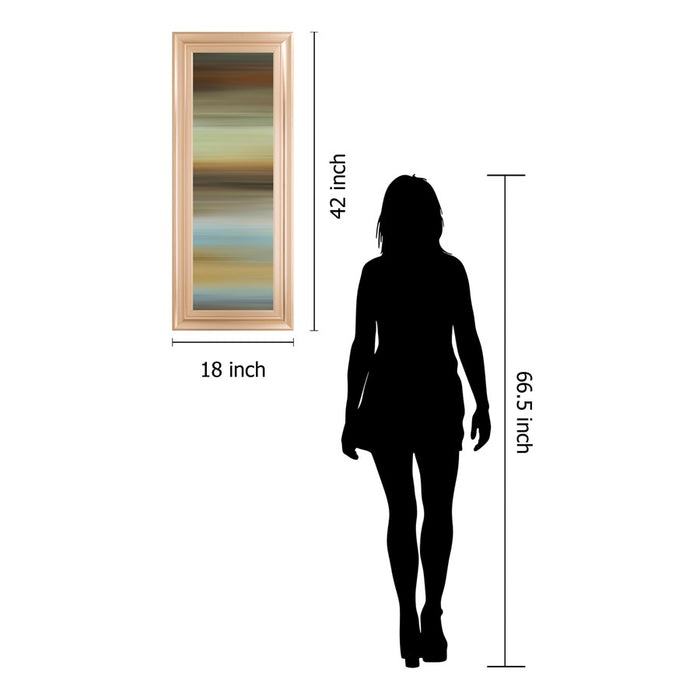 Classy Living Abstract Horizon I Wall Art 18"x42", Rose Gold Frame