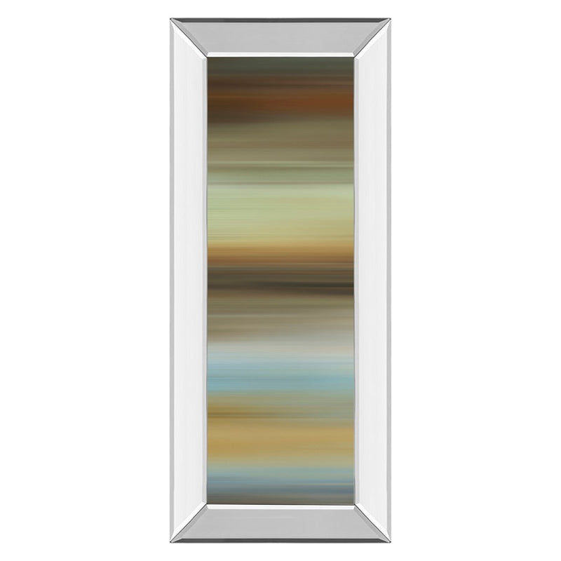 Classy Living Abstract Horizon I Wall Art 18"x42", Mirrored Frame