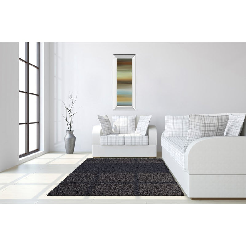 Classy Living Abstract Horizon I Wall Art 18"x42", Mirrored Frame
