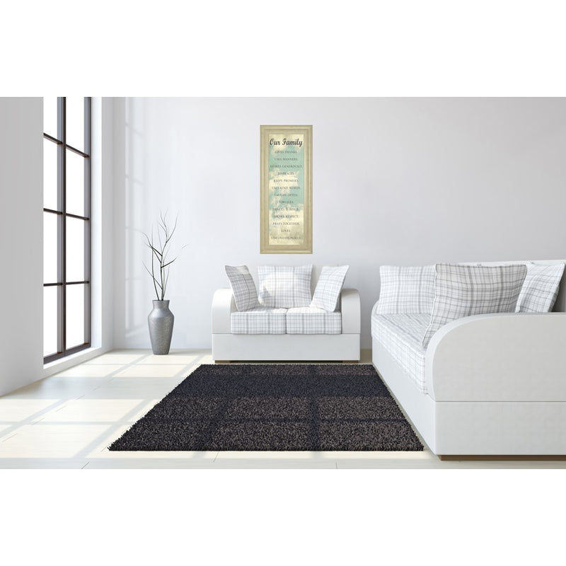 Classy Living Family Values Wall Art 18"x42", Ivory Bliss Frame