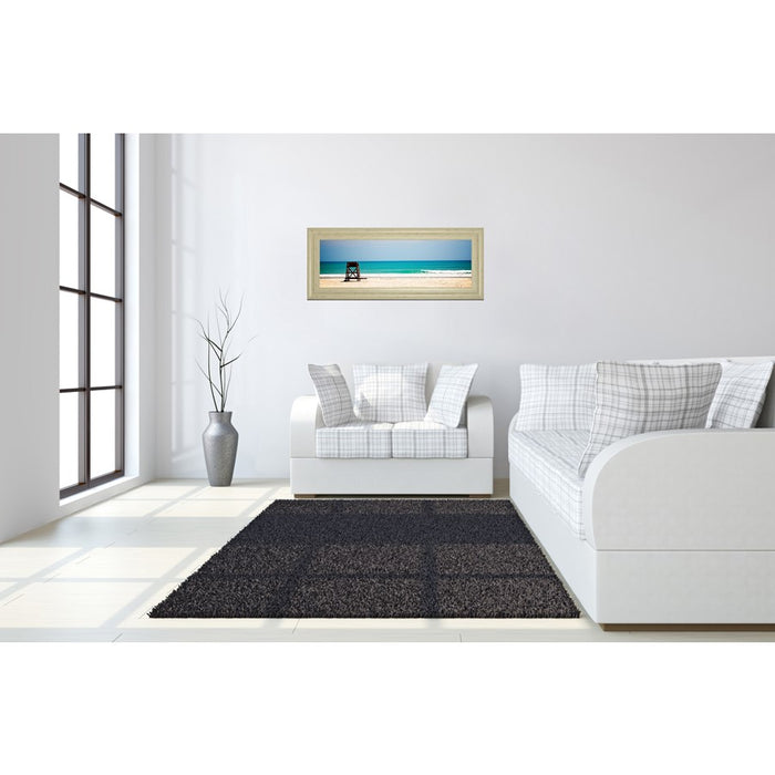 Classy Living Serene Shoreline Wall Art 42"x18", Ivory Bliss Frame