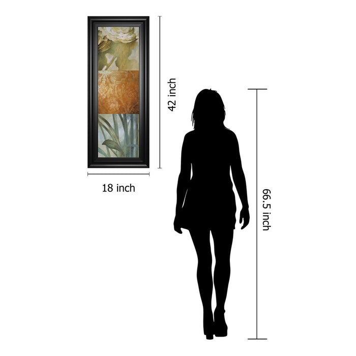 Classy Living Botanical Harmony Wall Art 18"x42", Midnight Aura Frame