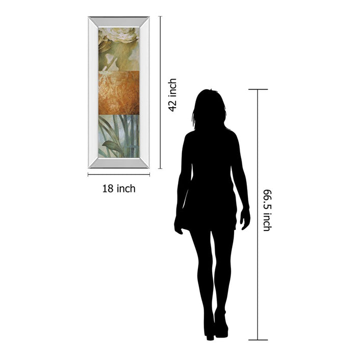 Classy Living Botanical Harmony Wall Art 18"x42", Mirrored Frame