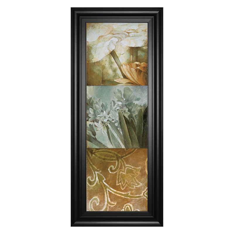 Classy Living Golden Trio Harmony Wall Art 18"x42", Black Frame