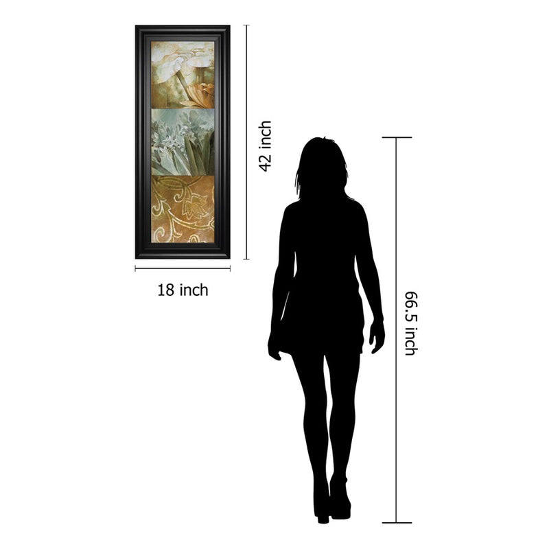 Classy Living Golden Trio Harmony Wall Art 18"x42", Black Frame