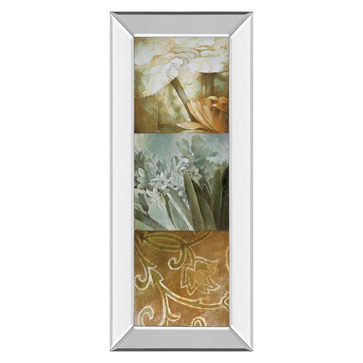 Classy Living Golden Trio Harmony Wall Art 18"x42", Mirrored Frame