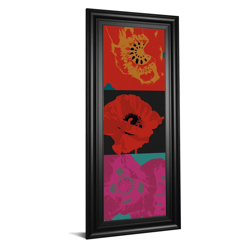 Classy Living Vivid Petal Harmony Wall Art 18"x42", Black Frame