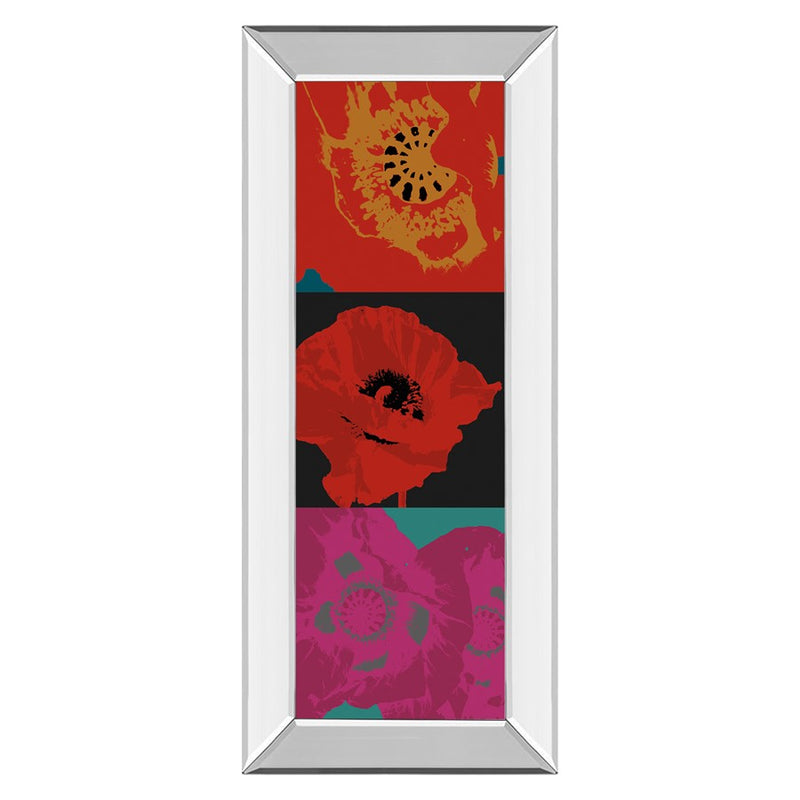 Classy Living Vivid Petal Harmony Wall Art 18"x42", Mirrored Frame