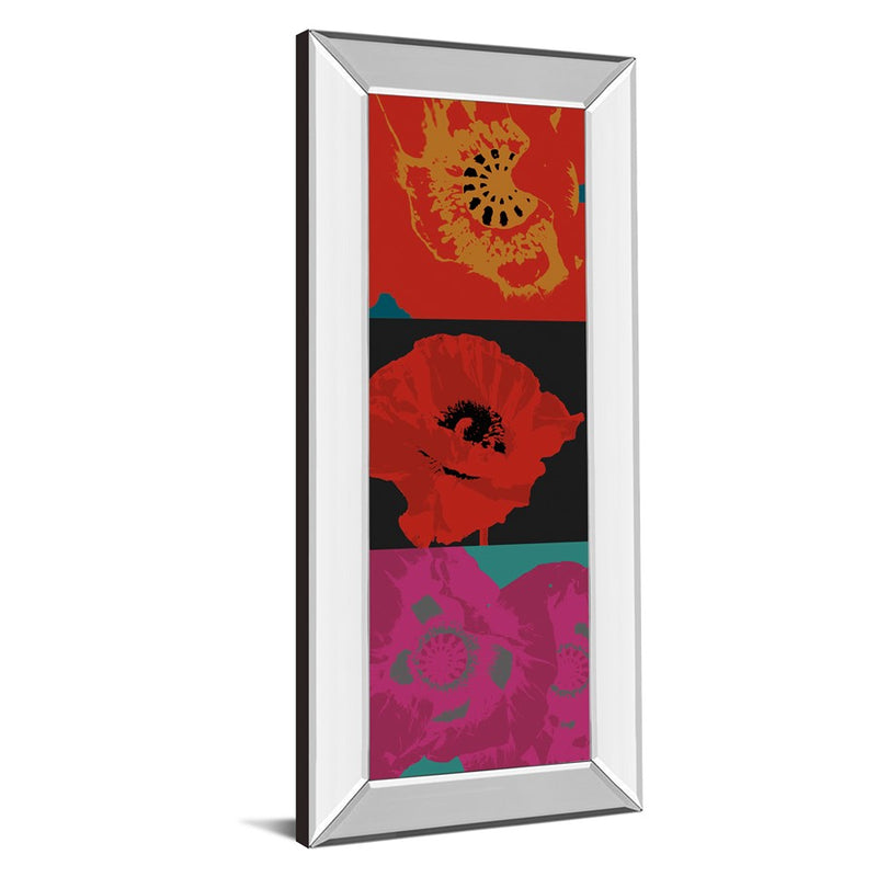 Classy Living Vivid Petal Harmony Wall Art 18"x42", Mirrored Frame