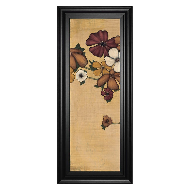 Classy Living Meadow Ember Wall Art 18"x42", Black Frame