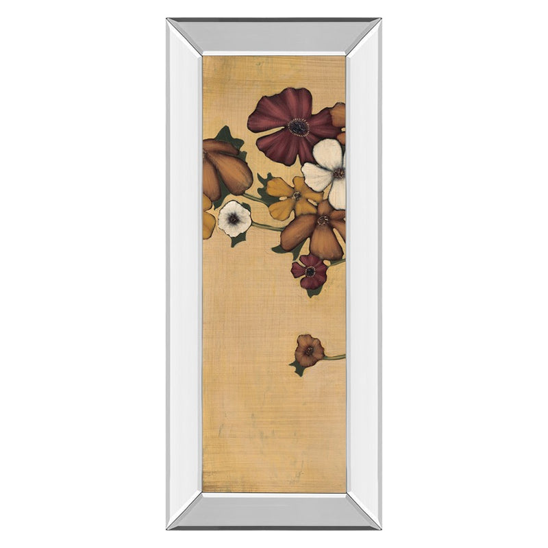 Classy Living Meadow Ember Wall Art 18"x42", Mirrored Frame