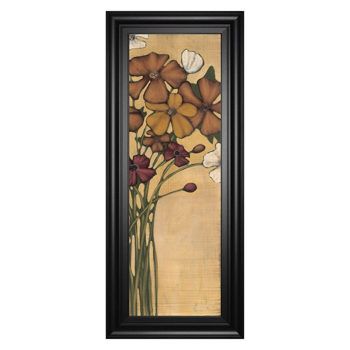 Classy Living Wandering Bouquet Wall Art 18"x42", Black Frame