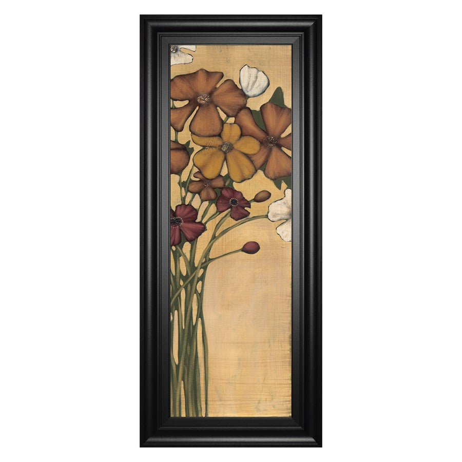 Classy Living Wandering Bouquet Wall Art 18"x42", Black Frame