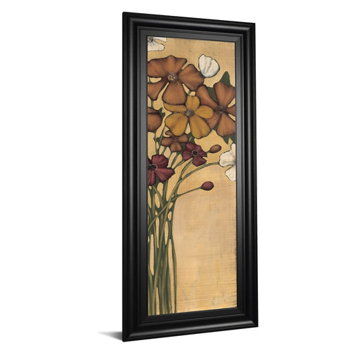 Classy Living Wandering Bouquet Wall Art 18"x42", Black Frame