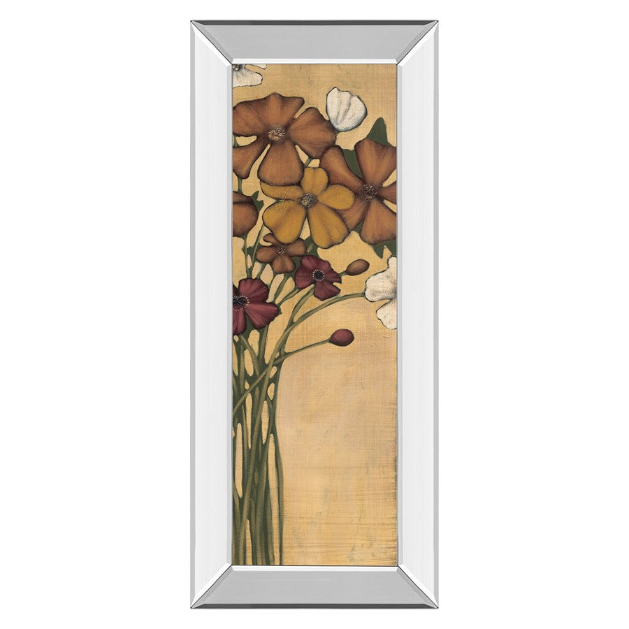 Classy Living Wandering Bouquet Wall Art 18"x42", Mirrored Frame