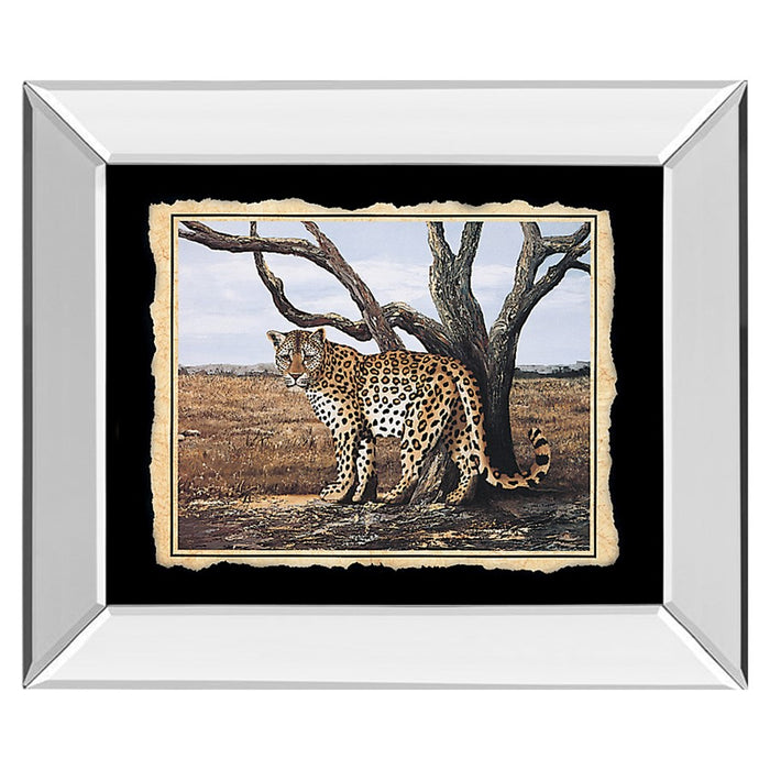 Classy Living Leopard Majesty Wall Art 26"x22", Mirrored Frame