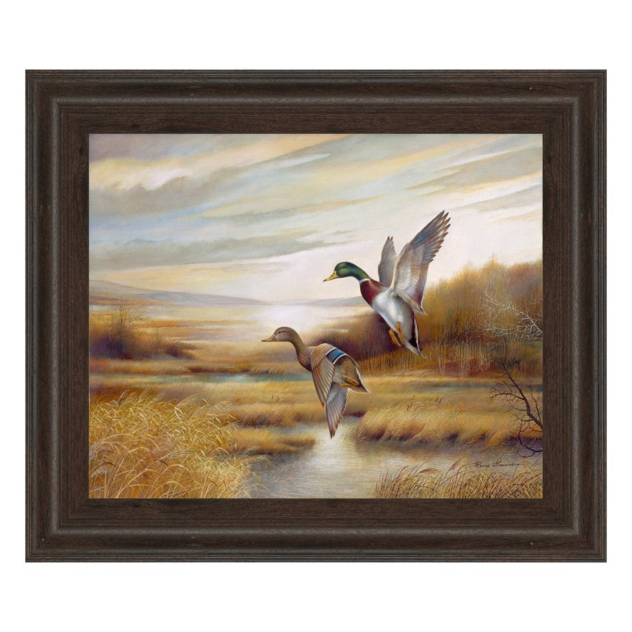 Classy Living Graceful Flight Wall Art 26"x22", Brown Frame