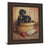 Classy Living Rustic Puppy Basket Wall Art 22"x26", Cinnamon Mocha Frame