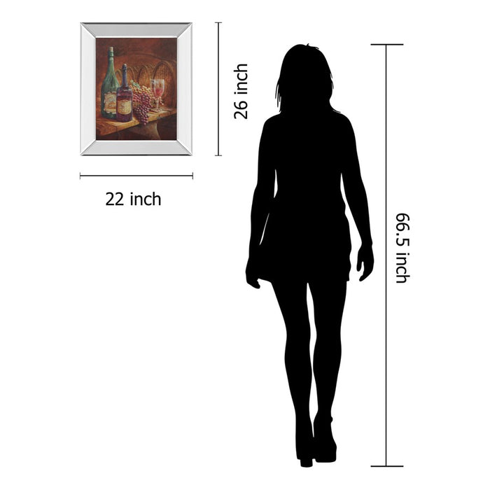 Classy Living Elegant Vineyard Wall Art 22"x26", Mirrored Frame