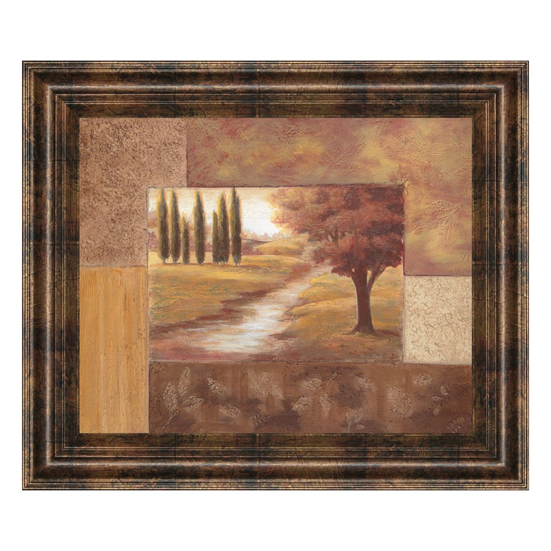 Classy Living Tranquil Pathway Wall Art 26"x22", Dark Chocolate Frame